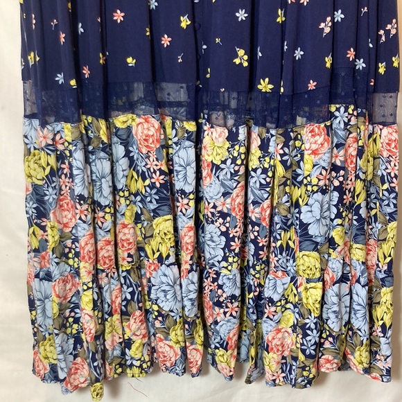 Torrid Blue Floral Spaghetti Strap Summer Maxi Dress Size 5X - Picture 4 of 13